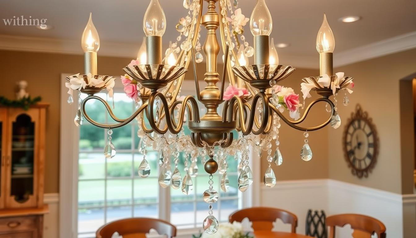 DIY Dining Room Chandelier Makeover