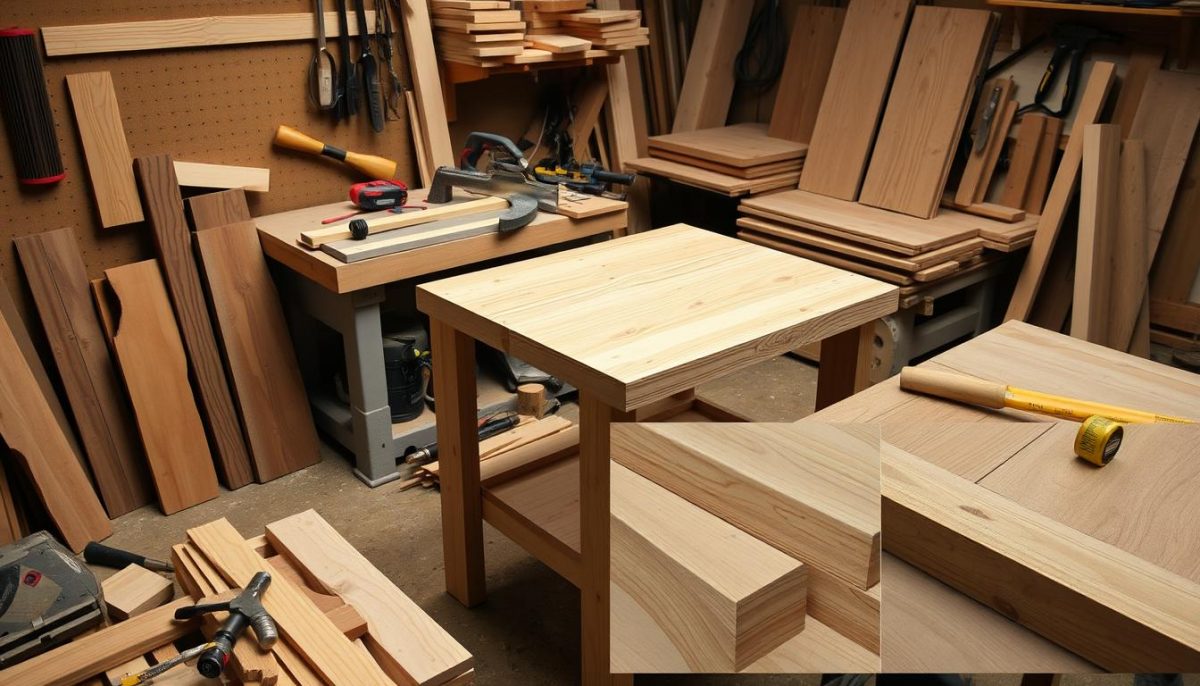 DIY instructions for woodworking project steps