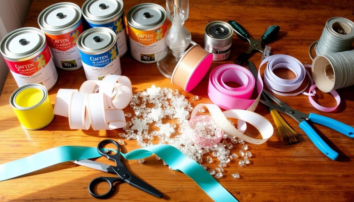 DIY supplies for chandelier makeover