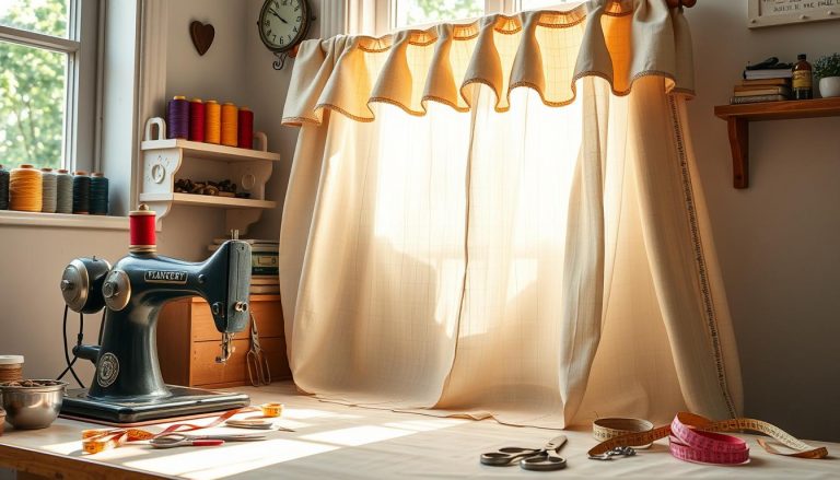 How to Sew a Super Fancy Drop Cloth Valance