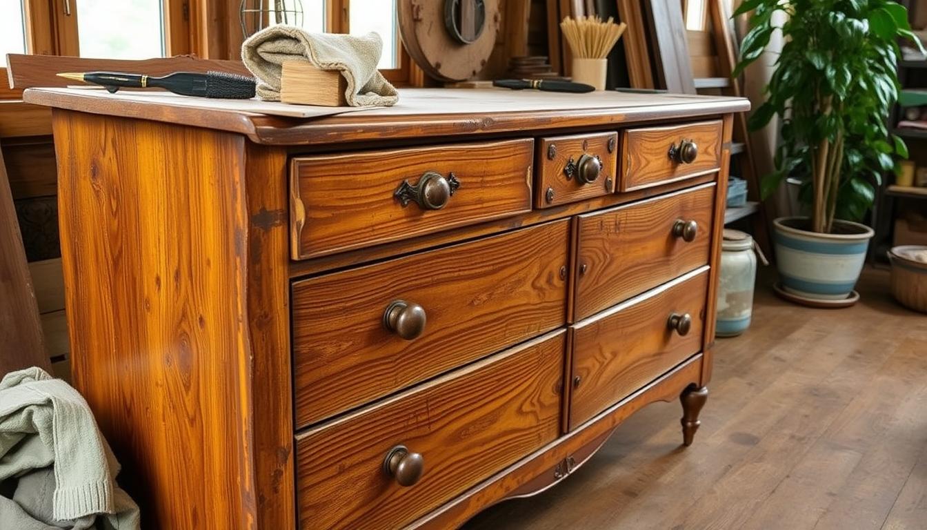 Vintage Dresser Restoration Using Hemp Oil